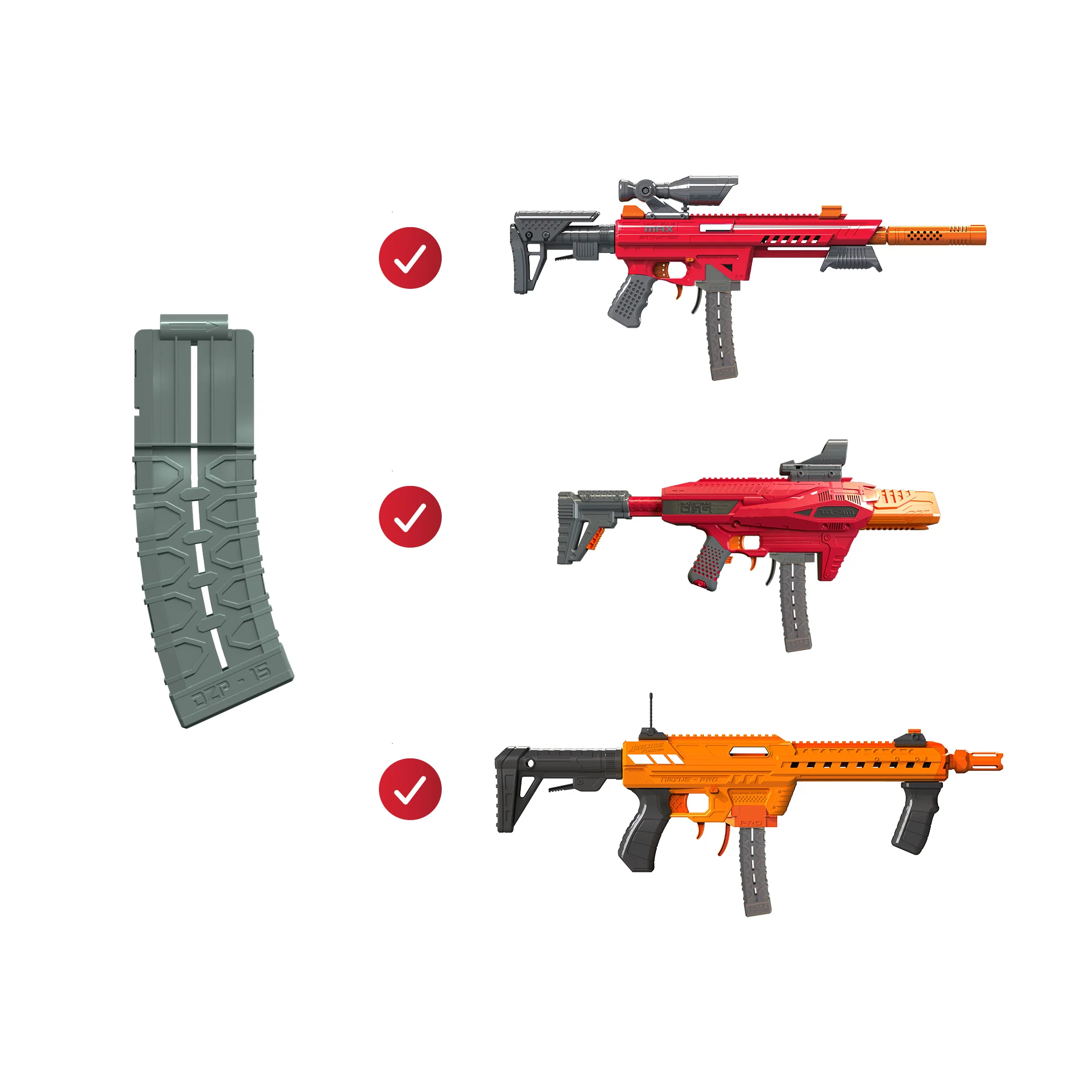 15-Round Standard-Length Dart Magazine 3-Pack - Image 4