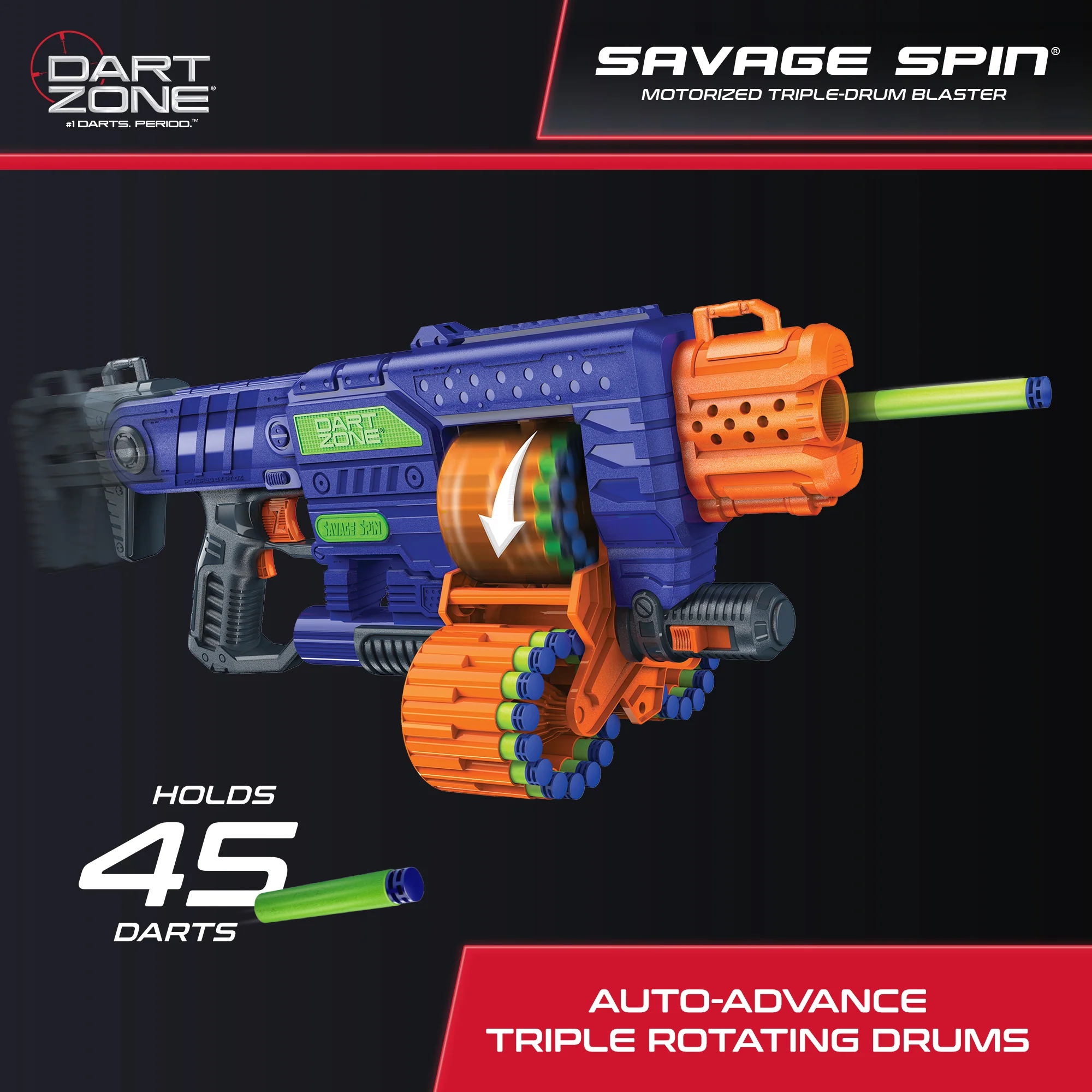 Savage Spin Triple-Drum Motorized Blaster - Image 3